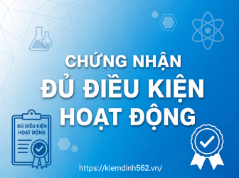 CHỨNG NHẬN ĐỦ ĐIỀU KIỆN HOẠT ĐỘNG THÍ NGHIỆM CHUYÊN NGÀNH XÂY DỰNG